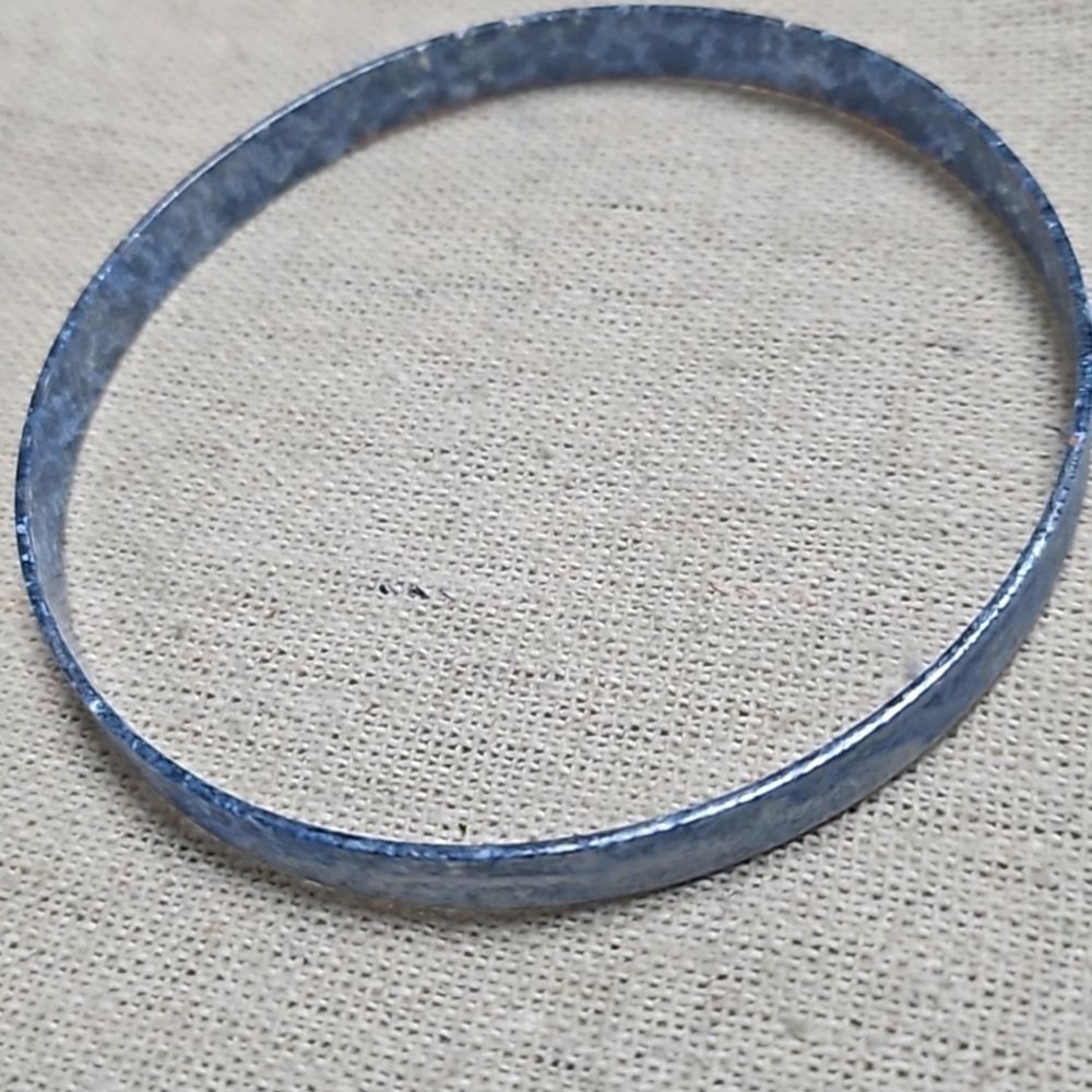 Vintage Mixed Metal Stacking Bangle Set Cloisonne… - image 5